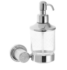 Настенный диспенсер Boheme RoyalE CRISTAL BLACK ХРОМ