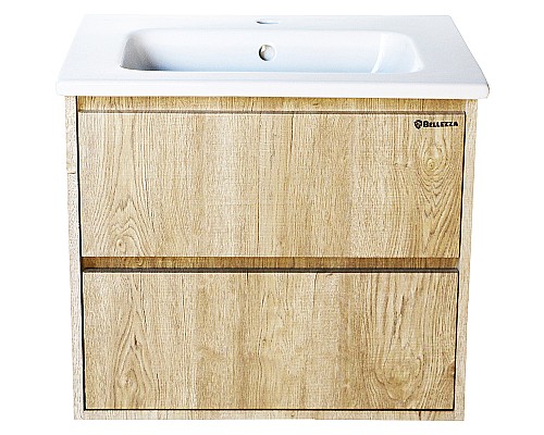 Тумба под раковину Bellezza Лоренцо 60 4639109270470 подвесная Дуб светлый