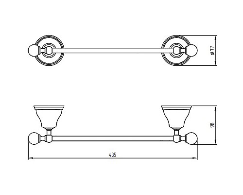 Полотенцедержатель Migliore Provance 17707 Золото