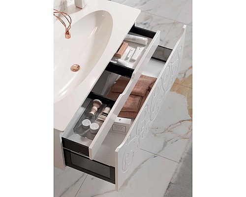 Тумба под раковину Clarberg Elegance 120 EL0112 подвесная Белая