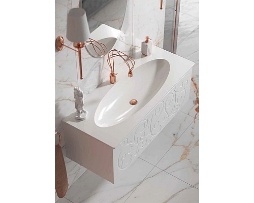 Тумба под раковину Clarberg Elegance 120 EL0112 подвесная Белая