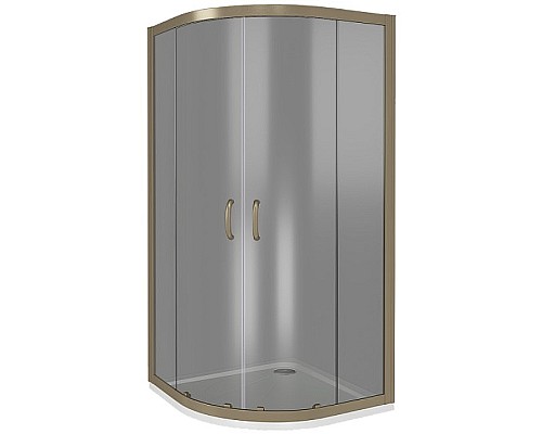 Душевой уголок Good Door Jazze 90x90 R-90-C-G профиль Золото стекло прозрачное