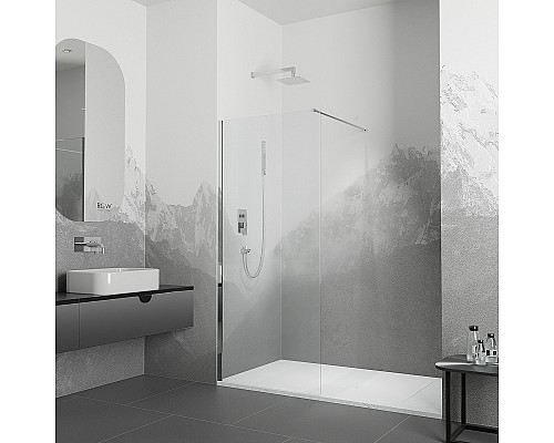 Душевая перегородка RGW Walk In WA-002 120 35100212-11 профиль Хром стекло прозрачное