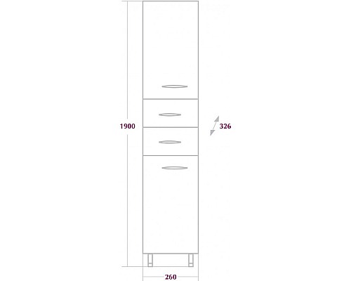 Пенал Onika Модерн 26.10 Белый
