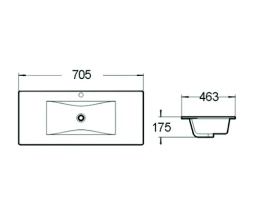 Раковина SantiLine 70 SL-2102 (70) Белая