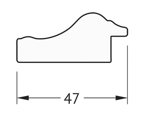 Зеркало Evoform Definite 152х72 BY 1113 в багетной раме - Сусальное золото 47 мм
