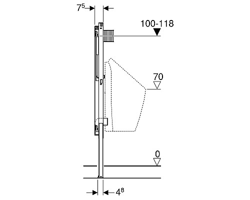 Инсталляция для писсуара Geberit Duofix Basic 111.676.00.1