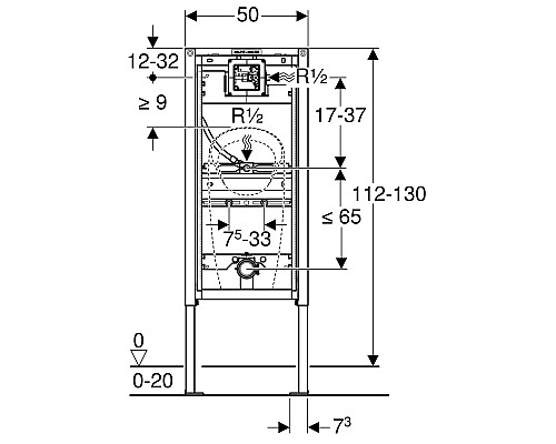 Инсталляция для писсуара Geberit Duofix Basic 111.676.00.1