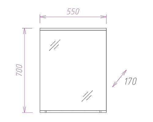 Зеркало Onika Коралл 55.01 205501 с подсветкой Белое