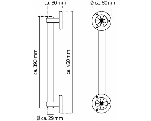 Поручень Ridder Pro А160400 Хром