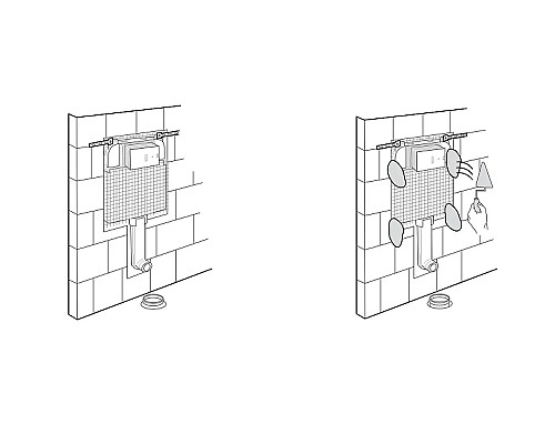 Комплект унитаза с инсталляцией Ideal Standard Prosys Exacto X042601 с сиденьем Микролифт