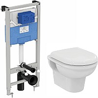 Комплект унитаза с инсталляцией Ideal Standard Prosys Exacto X042601 с сиденьем Микролифт
