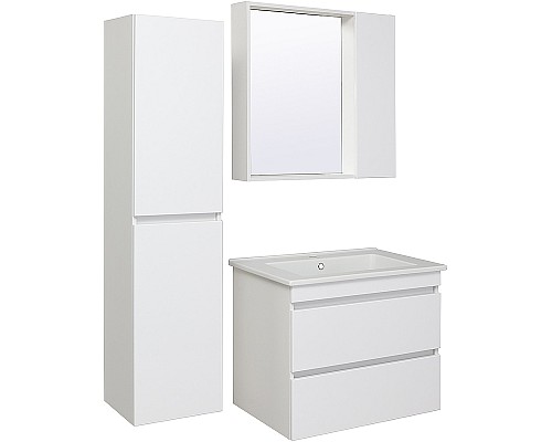 Зеркало со шкафом Runo Манхэттен 75 00-00001045 Белое