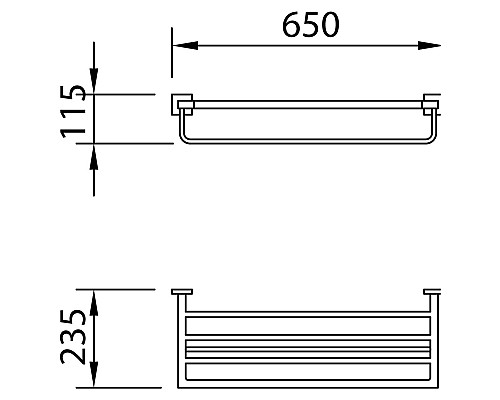 Полка для полотенец Clever Urban 65 99468 Хром Полка для полотенец Clever Urban 65 99468 Хром