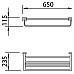 Полка для полотенец Clever Urban 65 99468 Хром