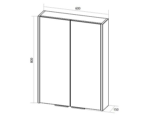 Зеркальный шкаф 1MarKa Gaula 60 У92511 White