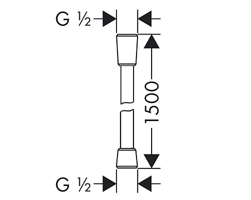 Душевой шланг Lemark LE8025P-Black Черный