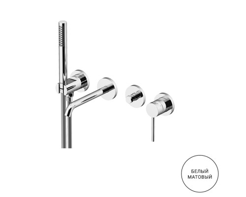 Смеситель для ванны встраиваемый Gattoni Circle Two цвет Bianco Opaco