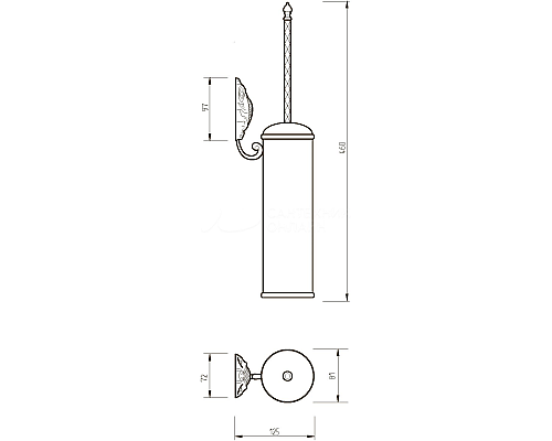 Ершик для унитаза Migliore Cleopatra 16659 Хром