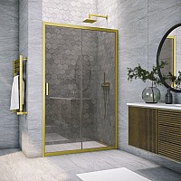 Дверь в душевой проем ZP NOVO 115 03 07 стекло графит
