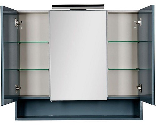 Зеркало-шкаф Aquanet Виго 100 сине-серый