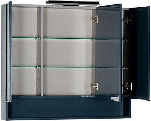 Зеркало-шкаф Aquanet Виго 100 сине-серый