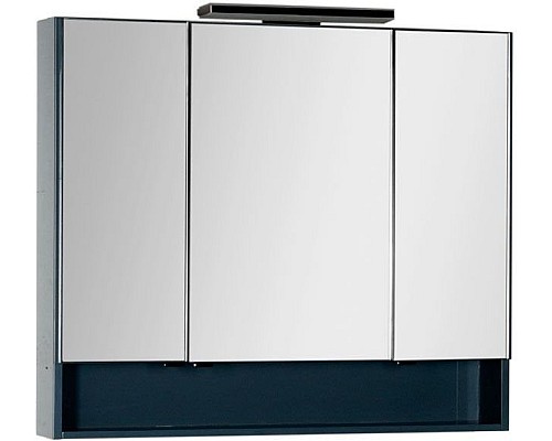 Зеркало-шкаф Aquanet Виго 100 сине-серый