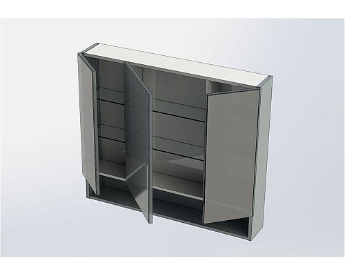 Зеркало-шкаф Aquanet Виго 100 сине-серый