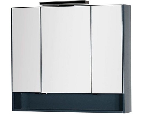 Зеркало-шкаф Aquanet Виго 100 сине-серый