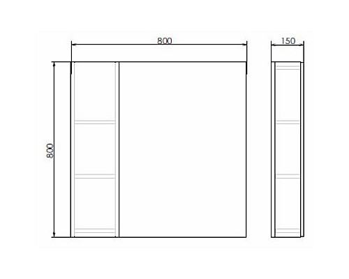 Зеркало со шкафом Comforty Осло 80 00-00006508 Бетон светлый