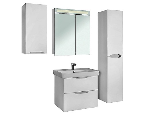 Тумба под раковину Dreja Q 55 99.0007 подвесная Белый глянец