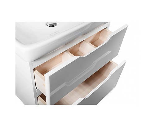 Тумба под раковину Dreja Q 55 99.0007 подвесная Белый глянец