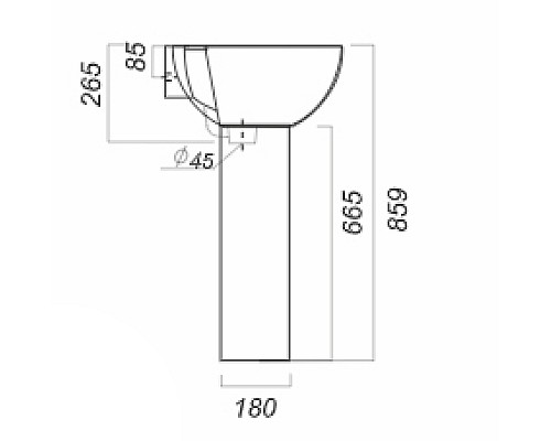 Пьедестал для раковины Sanita Luxe Art Flora ARTSLPD10 Белый с узором