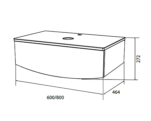 Тумба под раковину 1MarKa Nega 60П Ц0000002812 подвесная Белый глянец