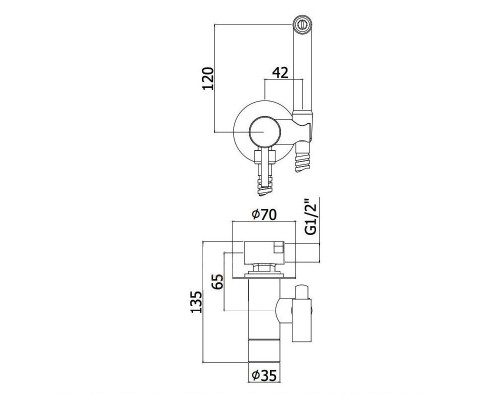 Смеситель Paffoni Tweet Round ZDUP110NO с гигиеническим душем (с внутренней частью) черный