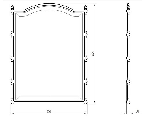 Зеркало Migliore Mirella 65 17361 Медь