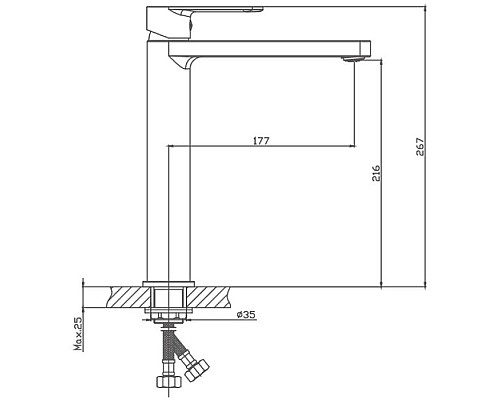 Смеситель для раковины Haiba HB11617 Хром
