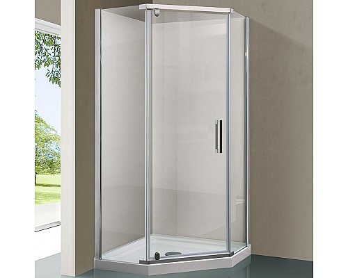 Душевой уголок Vincea Stresa 100x100 VSP-1S100CL профиль Хром стекло прозрачное