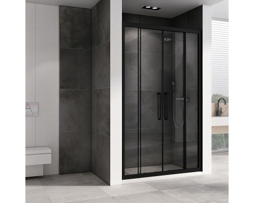 Душевая дверь Abber Schwarzer Diamant 160 AG33160BH профиль Черный стекло прозрачное