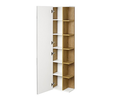 Шкаф пенал Aquaton Сканди 40 1A253403SDZ90 подвесной Белый Дуб рустикальный