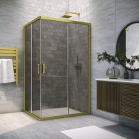 Душевой уголок ZA-F NOVO 80x70 03 07 стекло графит