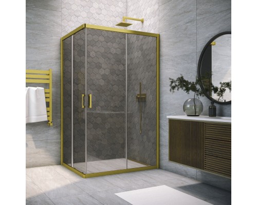 Душевой уголок ZA-F NOVO 85x70 03 07 стекло графит