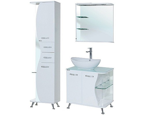 Зеркало Bellezza Рио 70 L 4613611062013 с подсветкой Белое