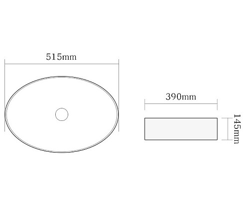 Раковина керамическая накладная SantiLine SL-1104