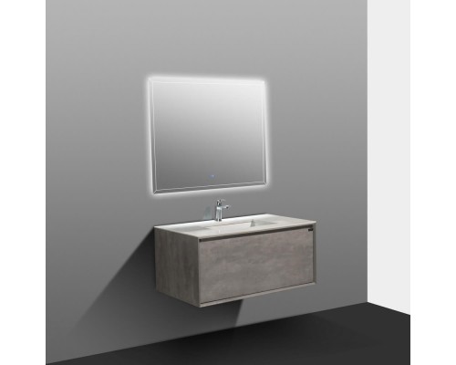 Комплект мебели для ванной Black&White Universe 909U1000 подвесной Пепельный