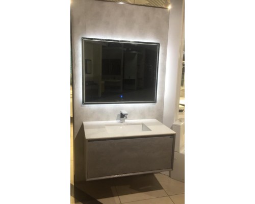 Комплект мебели для ванной Black&White Universe 909U1000 подвесной Пепельный