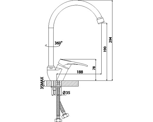 Смеситель для кухонной мойки Rossinka B B35-23
