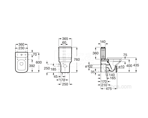 Бачок для унитаза Roca Dama-N 341784000
