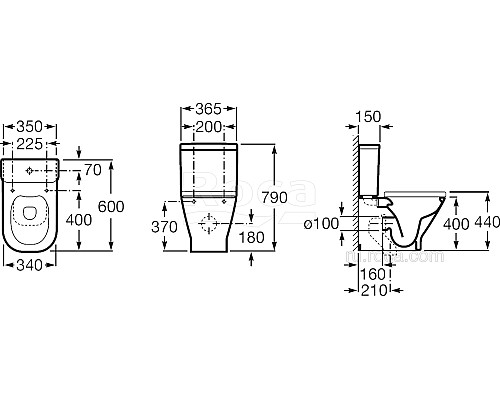 Чаша Roca The Gap 34273700H напольная