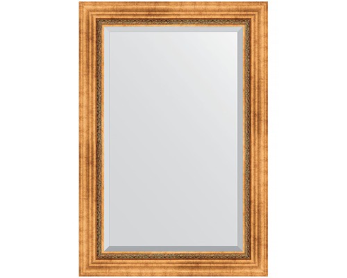 Зеркало Evoform Exclusive 96х66 BY 3438 с фацетом в багетной раме - Римское золото 88 мм